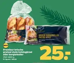 Netto Premieur brioche pretzel style hotdogbrød eller burgerboller, DKK 25 tilbud