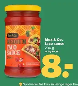 Netto Mex & Co. taco sauce, DKK 8 tilbud