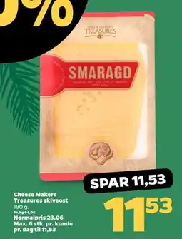 Netto Cheese Makers Treasures skiveost, DKK 11.53 tilbud