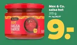 Netto Mex & Co. salsa hot, DKK 9 tilbud