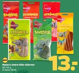 Netto Malaco snøre eller stjerner, DKK 13 tilbud