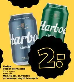 Netto Harboe Pilsner eller Classic, DKK 2 tilbud
