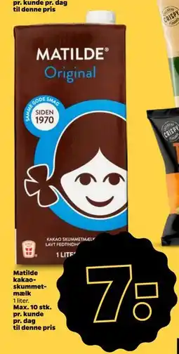 Netto Matilde kakaoskummetmælk, DKK 7 tilbud