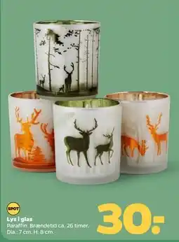 Netto Lys i glas, DKK 30 tilbud
