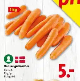 Lidl Danske gulerødder, DKK 5 tilbud