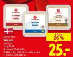 Lidl Skiveost, DKK 25 tilbud