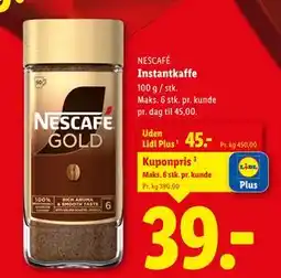 Lidl Instantkaffe, DKK 45, App-pris tilbud