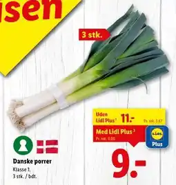 Lidl Danske porrer, DKK 11, App-pris tilbud