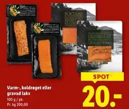 Lidl Varm-, koldrøget eller gravad laks, DKK 20 tilbud