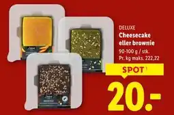 Lidl Cheesecake eller brownie, DKK 20 tilbud
