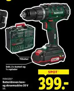 Lidl Batteridreven bore- og skruemaskine 20 V, DKK 399 tilbud