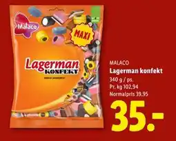 Lidl Lagerman konfekt, DKK 35 tilbud