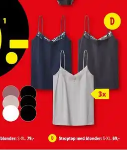 Lidl Stroptop med blonder, DKK 69 tilbud