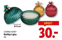 Lidl Duftlys i glas, DKK 30 tilbud