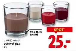 Lidl Duftlys i glas, DKK 25 tilbud