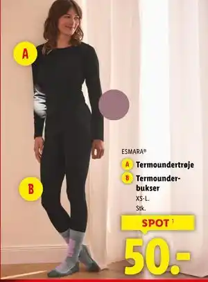 Lidl Termoundertrøje, DKK 50 tilbud