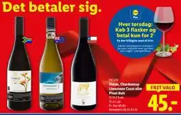 Lidl Shiraz, Chardonnay Limestone Coast eller Pinot Noir, DKK 45 tilbud