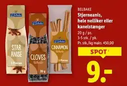 Lidl Stjerneanis, hele nelliker eller kanelstænger, DKK 9 tilbud