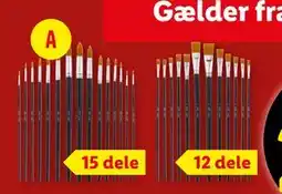 Lidl Sæt med pensler, DKK 25 tilbud
