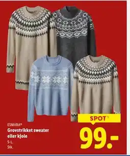 Lidl Grovstrikket sweater eller kjole, DKK 99 tilbud