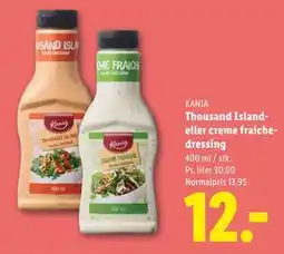 Lidl Thousand Island- eller creme fraichedressing, DKK 12 tilbud