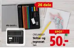Lidl Skitse- og tegnesæt, DKK 50 tilbud