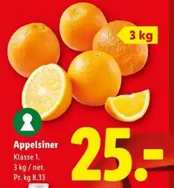 Lidl Appelsiner, DKK 25 tilbud