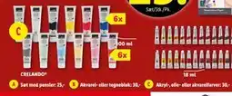 Lidl Akryl-, olie- eller akvarelfarver, DKK 30 tilbud