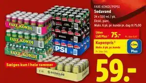 Sodavand, DKK 75, App-pris