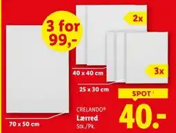 Lidl Lærred, DKK 40 tilbud