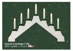 Hi five Svensk lysestage 7 LED, DKK 58 tilbud