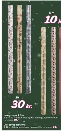 Hi five Julegavepapir 20m., DKK 30 tilbud