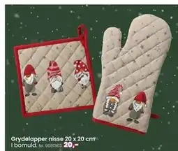 Hi five Grydelapper nisse 20 x 20 cm, DKK 20 tilbud