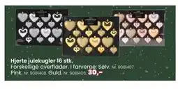 Hi five Hjerte julekugler 16 stk., DKK 30 tilbud