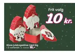 Hi five Nisse julekagedåse med låg, DKK 10 tilbud