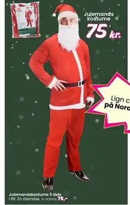 Hi five Julemandskostume 5 dele, DKK 75 tilbud