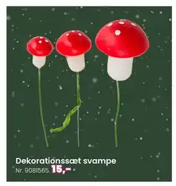 Hi five Dekorationssæt svampe, DKK 15 tilbud