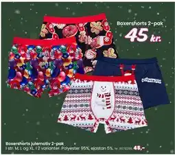 Hi five Boxershorts julemotiv 2-pak, DKK 45 tilbud