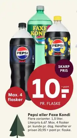 SPAR Pepsi eller Faxe Kondi, DKK 10 tilbud
