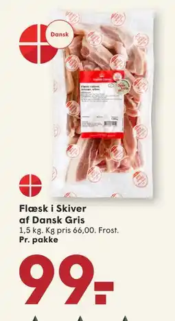 SPAR Flæsk i Skiver af Dansk Gris, DKK 99 tilbud