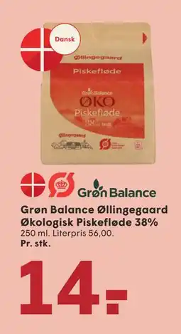 SPAR Grøn Balance Øllingegaard Økologisk Piskefløde 38%, DKK 14 tilbud