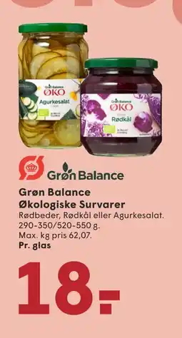 SPAR Grøn Balance Økologiske Survarer, DKK 18 tilbud