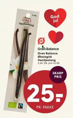SPAR Grøn Balance Økologisk Vaniljestang, DKK 25 tilbud