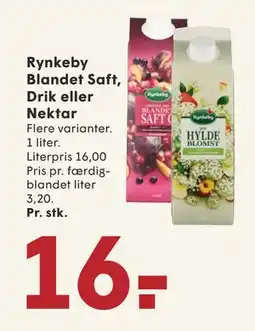 SPAR Rynkeby Blandet Saft, Drik eller Nektar, DKK 16 tilbud