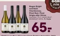 SPAR Nugan Bright and Bold Chardonnay, Pinot Noir, Pinot Grigio eller Shiraz, DKK 65 tilbud