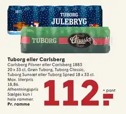 SPAR Tuborg eller Carlsberg, DKK 112 tilbud