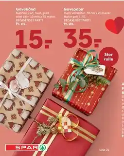 SPAR Gavepapir, DKK 35 tilbud