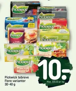 REMA 1000 Pickwick tebreve Flere varianter 30-40 g, DKK 10 tilbud