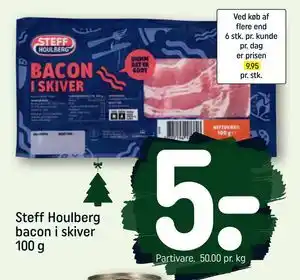 Steff Houlberg bacon i skiver 100 g, DKK 5