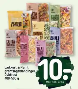REMA 1000 Lækkert & Nemt grøntsagsblandinger Dybfrost 400-500 g, DKK 10 tilbud